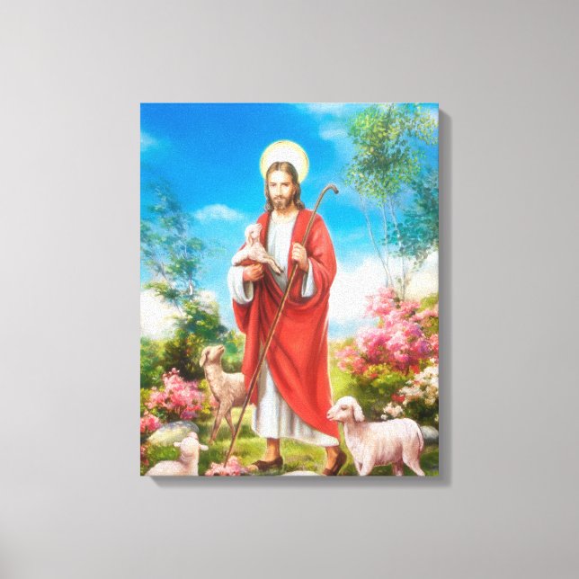 Jesus the shepherd canvas print (Front)