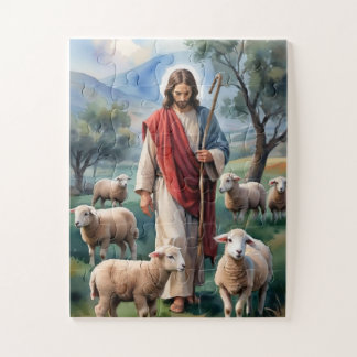 Jesus the shepherd jigsaw puzzle