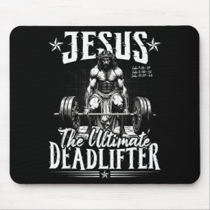 Jesus The Ultimate Deadlifter Jesus Deadlifting Ch Mouse Mat