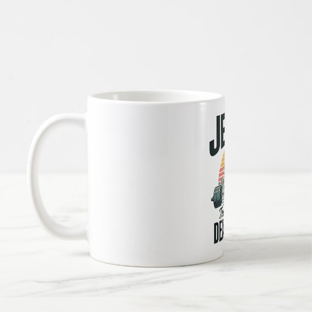 Jesus The Ultimate Deadlifter Vintage Coffee Mug (Left)