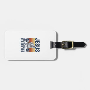 Jesus The Ultimate Deadlifter Vintage Gym Shirt_1 Luggage Tag