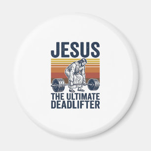 Jesus The Ultimate Deadlifter Vintage Gym Shirt_1 Magnet