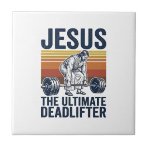 Jesus The Ultimate Deadlifter Vintage Gym Shirt_1 Tile