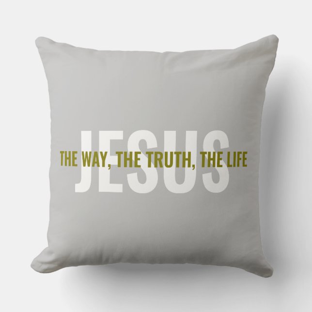 Jesus: The Way, The Truth, And The Life Cushion (Front)