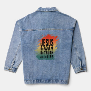 JESUS THE WAY THE TRUTH AND THE LIFE DENIM JACKET
