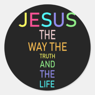 Jesus The Way The Truth And The Life Faith Classic Round Sticker