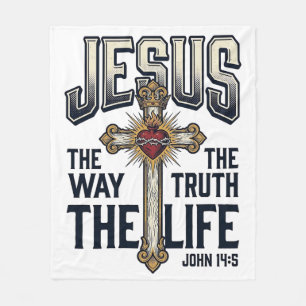 Jesus The Way The Truth The Life Christian Shirt Fleece Blanket
