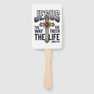 Jesus The Way The Truth The Life Christian Shirt Hand Fan