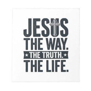 Jesus The Way The Truth The Life Christian T-Shirt Notepad