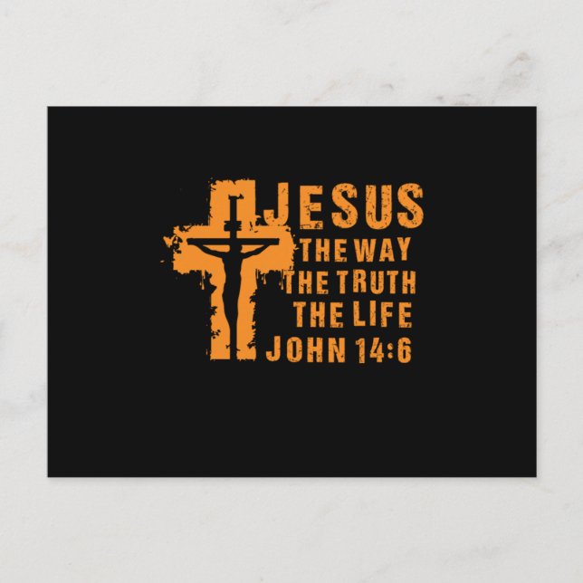 Jesus The Way The Truth The Life Religion God Gift Postcard (Front)