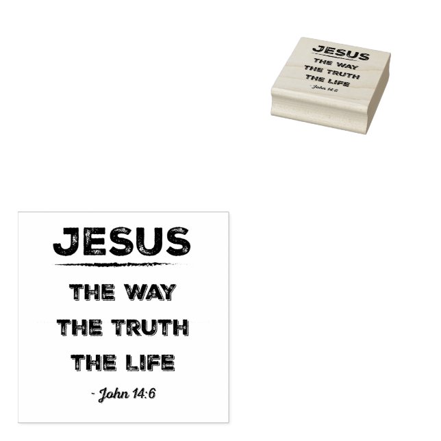 Jesus: the Way, the Truth, the Life Rubber Stamp (Stamped)