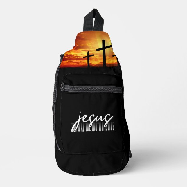 Jesus The Way The Truth The Life Sling Bag (Front)