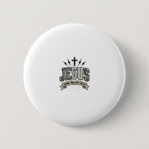 Jesus The Way The Truth The Life Vintage Christian 6 Cm Round Badge