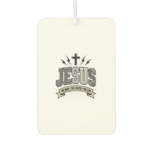 Jesus The Way The Truth The Life Vintage Christian Car Air Freshener