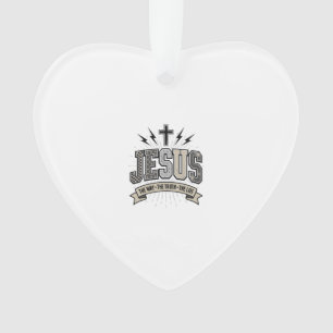 Jesus The Way The Truth The Life Vintage Christian Ornament