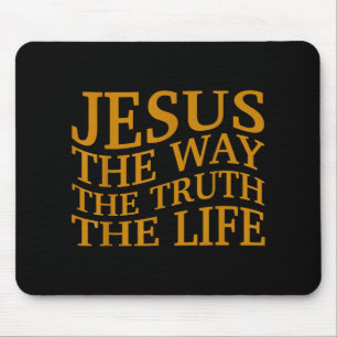 Jesus The Way-truth-life Christian Toddler God Bro Mouse Mat
