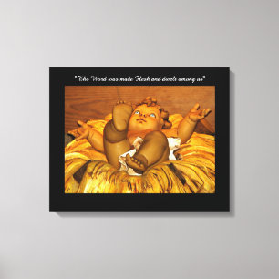 Jesus "The Word was made flesh" Wrapped Canvas