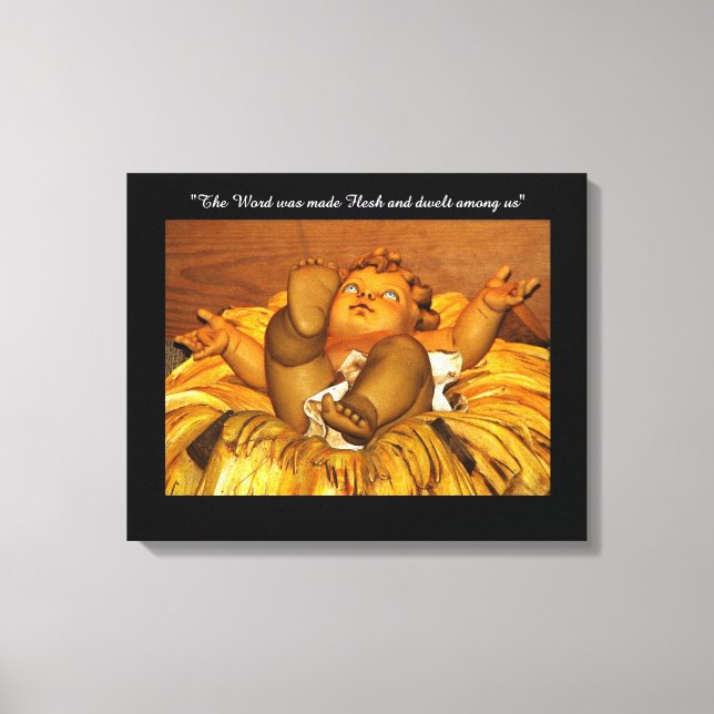 Jesus "The Word was made flesh" Wrapped Canvas (Front)