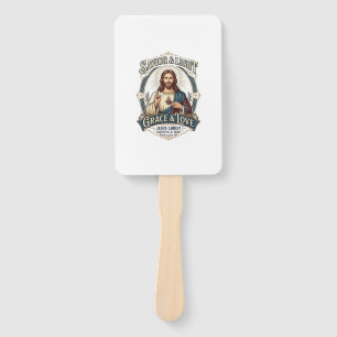 Jesus Thrift Store Vintage Hunting Graphic Tee Chr Hand Fan