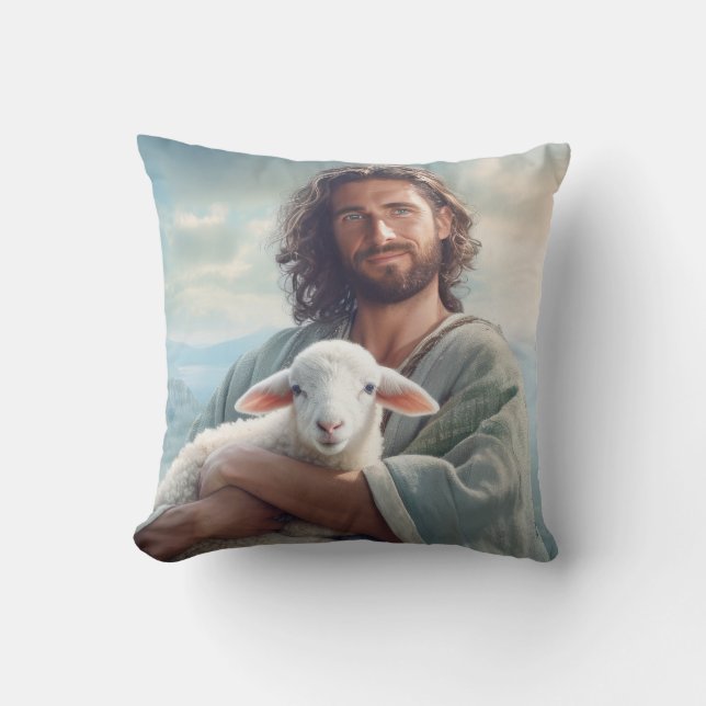 Jesus Throw Pillow (Front)