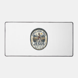 Jesus Tiny House Slow Living Vintage Desk Mat