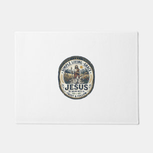Jesus Tiny House Slow Living Vintage Doormat