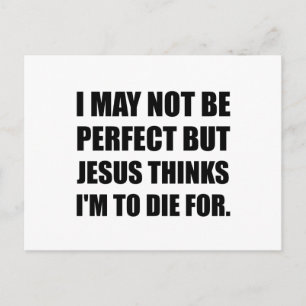 Jesus To Die For Postcard