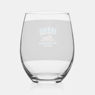 Jesus Took Naps Sloth Funny Bible Verse God Christ Stemless Wine Glass