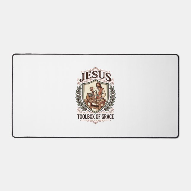 Jesus Toolbox Of Grace Jesus Toolbox Grace Christi Desk Mat (Front)