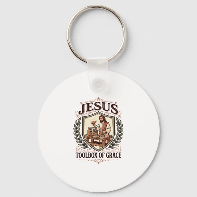 Jesus Toolbox Of Grace Jesus Toolbox Grace Christi Key Ring (Front)