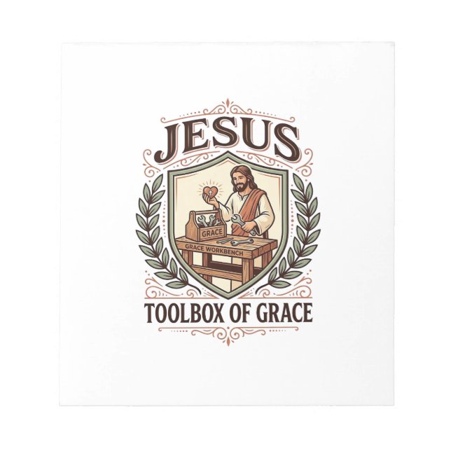 Jesus Toolbox Of Grace Jesus Toolbox Grace Christi Notepad (Front)