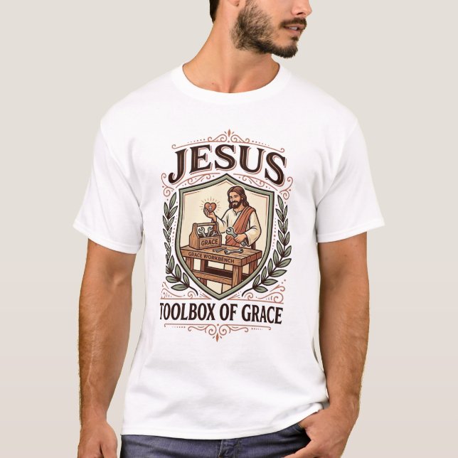 Jesus Toolbox Of Grace Jesus Toolbox Grace Christi T-Shirt (Front)