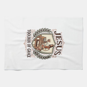 Jesus Toolbox Of Grace Jesus Toolbox Grace Christi Tea Towel