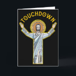 Jesus Touchdown Fun Christian Faith Saying Meme Ch Card<br><div class="desc">Jesus Touchdown Fun Christian Faith Saying Meme Christ Pray</div>