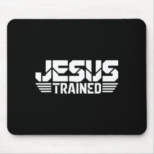 Jesus Trained God Family Wrestling Christian Mouse Mat