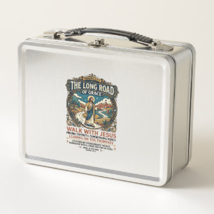 Jesus Trucker Long Haul T-Shirt Inspirational Fait Metal Lunch Box