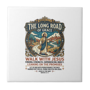 Jesus Trucker Long Haul T-Shirt Inspirational Fait Tile