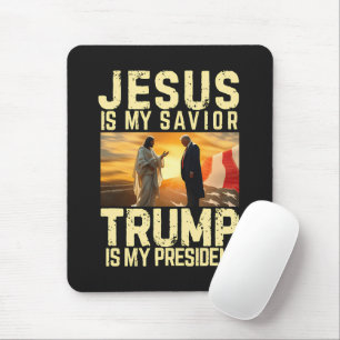 Jesus Trump - Jesus Is My Lord Saviour Mouse Mat