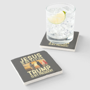 Jesus Trump - Jesus Is My Lord Saviour Stone Coaster