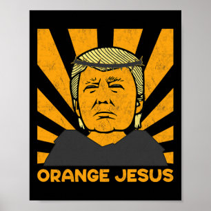 Jesus Trump Make America Great Trump 2024 Again  Poster