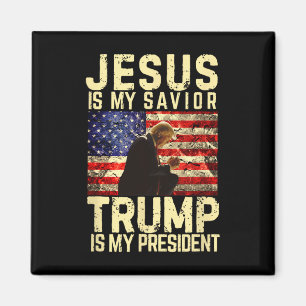 Jesus Trump Tee - Jesus Is My Lord Savior Trump My Magnet