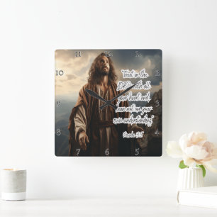 Jesus: Trust in the Lord Square Wall Clock