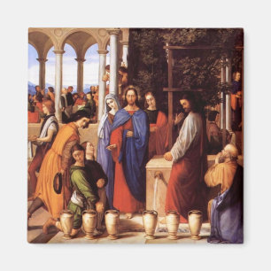 Jesus turns water into wine (wedding at Cana) Magnet