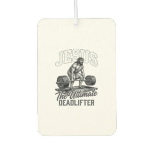 Jesus Ultimate Deadlifter Vintage Vector Shirt Des Car Air Freshener