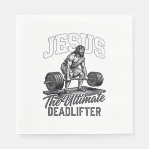 Jesus Ultimate Deadlifter Vintage Vector Shirt Des Napkin