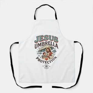 Jesus Umbrella Protection Jesus Umbrella Protectio Apron