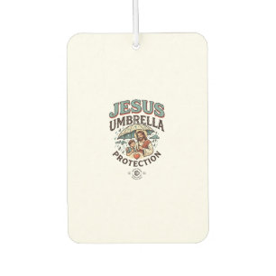 Jesus Umbrella Protection Jesus Umbrella Protectio Car Air Freshener