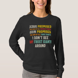 Jesus V Odin Wicked People V Frost Giants Anti Rel T-Shirt