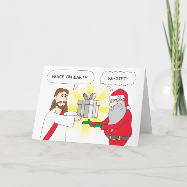JESUS V SANTA: REGIFTMAS CARD (Front)