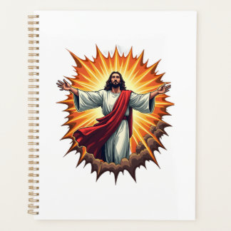 Jesus Victory Burst Vintage Engraving Shirt Planner